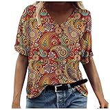 Spitzen Top Damen Frauen gedruckt Ärmel T-Stück T-Shirt Summer Töpfe Crew-Ausschnitt Kurze lässige Damenbluse Kleid Damen