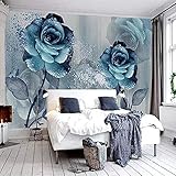 Modern Aquarell Wind Blau Hell Weiblich Magie Schöne Blumen Wandtapete Wohnzimmer Tv Hintergrund Wasserdichte TV Wandbild Tapete Wanddekoration fototapete 3d Vlies wandbild Schlafzimmer-150cm×105cm