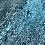 WALLCOVER Tapete Blau Metallic Silber Uni Betonoptik Vintage Design Vliestapete Vinyl Modern Struktur Einfarbig Azurit Used Look Glänzend Unitapete Made in Germany