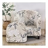 GLLUSA Sesselschoner Sesselbezug Elegant Blumen Sofabezug, 2-Teilige Tub Chairs Sesselhussen Mit Armlehne, Sesselüberwurf Für Clubsessel Loungesessel Cocktailsessel (Color : 9, Size : One Size)