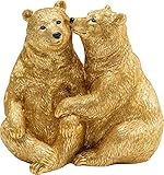 Kare Figur Cuddly Bears 16cm Deko, Kunststoff, Gold, 16x16,5x11cm