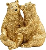 Kare Figur Cuddly Bears 16cm Deko, Kunststoff, Gold, 16x16,5x11cm