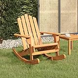 UYSELA Home Sets mit Adirondack Schaukelstuhl Massivholz Akazie