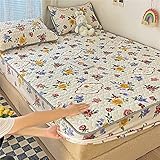 Laken für Wasserbetten Boxspringbetten und herkömmliche 180*200 cm (1 stücke), Cartoon Flanell Spannbettlaken Winter Warm, Elastische Matratzenschoner Abdeckung Weich Atmungsaktiv Für KidsGarden 1