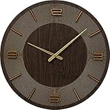 Kare Design Wanduhr Levi, Uhr, Braun, 60cm, 60x60x4,2cm