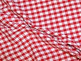 STOFFKONTOR 100% Baumwollstoff Stoff Züchen Vichy Karo groß - Öko-Tex Standard 100 - Meterware, Rot-Weiss - zum Nähen von Bekleidung, Vorhängen, Bettwäsche, Dekorationen uvm.