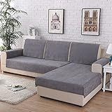 HM&DX Sofa Abdeckung Wasserdicht Für Haustiere Hund Sectional Sofa Anti-rutsch Water Resistant Schmutzresistent Sofa Cover Slipcover Möbel Protektor-Verkauft in Stück-grau 70x150cm