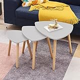 Wohnzimmertische Teeschreibtisch Tischgerät Holz Beine Seiten Tischleuchte Kaffee Wohnzimmer Möbel Endtisch Couchtisch (Color : Grijs)