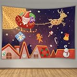 Weihnachtsfeiertags-Tapisserie-Wandbehang Hippie-romantischer Wandteppich Mandala-Dekor-Raum-Tapisserie H7 75x100cm