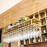 ESSBAG Weinregal, Weinregal zur Wandmontage – Industrielles 2-stöckiges Weinregal zur Wandmontage für Weingläser, Tassen, Heimdekoration, Metall-Stemware-Glasregal, Vintage-Stil