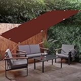 Sun Segel Sonnensegel, 1.6 x 2.2 m Wasserdicht Polyester, Sichtschutz Garten Patio Sonnenschutz Wetterschutz mit Montagezubehör, Dunkelrot