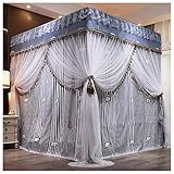 SORVA Betthimmel für Mädchen, Prinzessin Bettvorhang Moskitonetz Schlafzimmer Dekoration Zubehör Baldachin Junge Mädchen Erwachsene Bettwäsche Geschenke (Size:180×220cm)