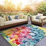 TALETA Outdoor Teppich Wetterfest, Teppich für Balkon, Outdoor Carpet, Wohnzimmer Balkon Küchenteppich, Outdoorteppich für Balkon, Garten, Groß: 160 x 230 cm