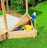 Promadino Set Sandkasten Peter mit Sitz- & Bugbox