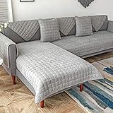 Homeen Möbel-beschützer zu werfen, Sofa Anti-rutsch Matte, Einfach sofakissen Kombination, Handtuch Sofabezug Arm, Verdicktes Cord Sofa Pad-Grau_110×160cm