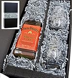 Geschenkkarton von meinglas24 mit Jack Daniels Fire Whisky 35% 0,7l und 2 Tumbler Gläser