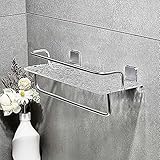 MAVNES Badezimmer Regal Badezimmer-Wandregal, Badezimmerregale mit Handtuchhalter, Handtuchregal, an der Wand montiertes Duschzubehör Duschablage (Size : 40cm Double Pole)