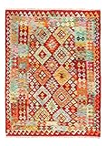 Morgenland Kelim Teppich 183 x 134 cm, Schurwollteppich, Teppichbrücke, Küchenteppich