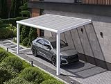 Durchdacht Carport aus Aluminium Weiß 500x300 Klar Polycarbonat Dach LED Lampen