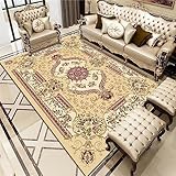 RUGMRZ Fussmatte Innen 90 x 150 cm Klassisches Druck Design gelbe Blumen Dekoration rechteckige Wohnzimmer zubehör Wohnzimmer