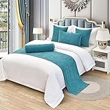 Bettläufer, Bettläufer, Hotel-Bettwäsche, Schal, Einfarbig, Bettschwanz-Handtuch, Bettfahne, Bettschwanz-Matte, Bettdecke, Bettschwanz, Zierstreifen Für Zuhause, Hotel ( Color : 2 , Size : 50x210cm Be