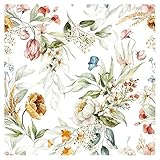 murando Vlies Tapete Deko Panel Fototapete Blumen Wanddeko 10 m Tapetenrolle Mustertapete Wandtapete modern design Dekoration - Natur Botanik wie gemalt b-B-10073-j-a
