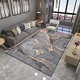 DJHWWD Spiele Teppich Moderne abstrakte Tinte Malerei Wohnzimmer Kinderteppich Klein grau küchenläufer waschbar200x250CM