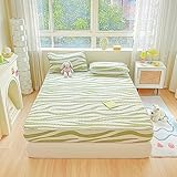 JIANINGHOME Spannbetttücher 180x200,Ice Cool Bettmatte Spannbettlaken Bequeme Latex Sommerschlafmatratze Topper Tagesdecken Abdeckung Queen-Size-Bettwäsche for Schlafzimmer