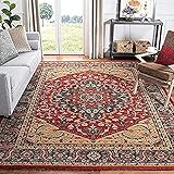 Safavieh Persischer Traditioneller Teppich, MAH621, Gewebter Polypropylen, Marineblau / Rot, 200 x 300 cm