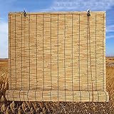 Schilf Vorhang Outdoor Patio Rollo Atmungsaktiv,Wetterfest,mit Zubehör Außenrollos Bambusjalousien Sonnenschutz 50 60 70 80 100 120 150cm Breit (Size : 110x170cm(BxH))