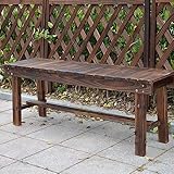 Sitzbank Gartenbank Holz Parkbank 1-3 Sitzer Outdoor Ruhebank für Balkon Terrasse Hof Veranda 90cm 120cm 150cm Einfache Installation (Size : L90xW35xH40cm)