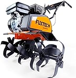 FUXTEC Benzin Gartenfräse FX-AF1212 Motorhacke Ackerfräse Bodenfräse Bodenhacke Kultivator mit Räder, mit 212cc Hubraum und bis zu 85cm Arbeitsbreite - Test in der Oberklasse mit Note 1,4