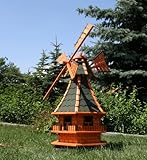 Große Windmühle mit Solar 1,30 m grün Typ 6