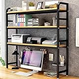 3 Ebenen Computer-Schreibtisch-Bücherregal - Schreibtisch Organizer, Gitter-Schreibtisch-Aufbewahrungs-Präsentationsständer, Modernes Schreibtisch-Organizer-Regal, Für Büro/Küche/Wohnzimmer ( Color :