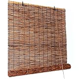 Bambusrollo 100 x 160cm 50X60cm 120x80cm Rollo Bambus, Bambusrollo Outdoor Für Terrasse/Garten/Fenster/Tür/Küche, Anti-UV,Rollo Bambus (Color : H:124cm, Size : W:110cm)