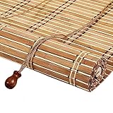 Rollos In Bambus Raffrollos Aus Holz Sonnenschutz Rollo Terrass Vintage Vorhang Bambus, Elegant Und Luxuriös Hochwertiges Einfache Montage Marrone Für Fenster Und Türen