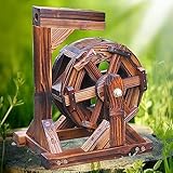 Wasserrad Wasserspiele Garten Wasserspiel Waterwheel Woodcraft Gartenbrunnen für Terrasse Außen Brunnen für Balkon Wasserfall Zierbrunnen Wasserradbrunnen Feng Shui Wheels Yard Dekorative (Size : 80c