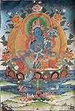 Buddha wandteppich wandbehang,thangka wandteppiche Seidenstickerei Tibet tibetisches Tuch Seide Buddhismus Grüne Tara Guanyin Tangka Thangka Wandbild Wandkunst for Heimdekoration Meditation