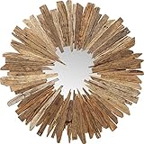 Kare Design Spiegel Bastidon, Holz Rahmen, Braun, 120 x 120 x 3 cm