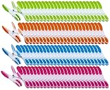 PEARL Wäscheklammer Kunststoff: Extra Starke Wäscheklammern mit Soft-Grip, 200 Stück, in 4 Farben (Wäscheklammer ohne Abdruck)