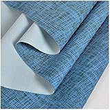 Leder stoff Blau Kunstleder Möbel Textil Meterware Polsterstoff PU Soft Stoff Wildlederimitat Velours Microfaser Möbelstoff Dicke 0,7mm Breite 137cm 1 Stück=1m (Länge)(Size:2M)