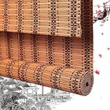 TndPcn Home Natural Bambusrollo Rollo Sichtschutz Rollo Raffrollo Holzrollo Braun Fenster Fensterrollo Balkon Veranda Schlafzimmer (Size : 80x180CM) (Size : 150x160cm)