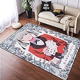 BEPHON Outdoor-Teppich, 3D-Cartoon-Anime-Teppichteppich Für Wohnzimmer, Schlafzimmer, Sofa, Fußmatte, Dekoration, Spiel, Bodenmatte, 150X180Cm, A7458