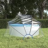 Yolola Pool Abdeckungen Kuppel Pooldach für Aufstellpools mit Halterung Poolabdeckung Rund Pooldach Pool Abdeckung Schwimmbadabdeckung Pooldach Für Aufstellpools 315 x 158 cm