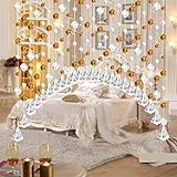 Xmiral Glasperlenvorhang luxuriöses Wohnzimmer Schlafzimmer Fenster Tür Hochzeit Dekor Übergardinen Mit Ösen