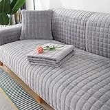 Sofabezug, rutschfest, 1-, 2-, 3-, 4-Sitzer-Sofaschutz, L-Form, Sofaüberwurf, Hunde- Und Katzenüberwurf, Hundedecke, Ecksofa, Schutzdecke (Color : Light Gray, Size : 90 * 210cm)