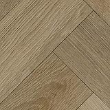 BODENMEISTER BM70518 Vinylboden PVC Bodenbelag Meterware 200, 300, 400 cm breit, Holzoptik Fischgrät Eiche beige grau