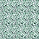 DOULITO Wachstuch Meterware – Breite 140 cm – Blätter hellgrün – Grün