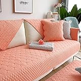 YUTJK Anti-rutsch Sofabezug Wohnzimmer Sofabezug Outdoor Couch-abdeckungen Möbel Protector Für Haustier, Wende-Sofabezug aus Baumwolle, Für Ledersofas, rot