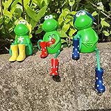 Deko Garten Frosch Figuren, 3Stück Frosch Gartendeko, Deko Frosch Statue, Tiere Frosch Ornament Gartenfigur Für Außen, Harz Statue Bauernhof Balkon Wohnzimmer Office Deko